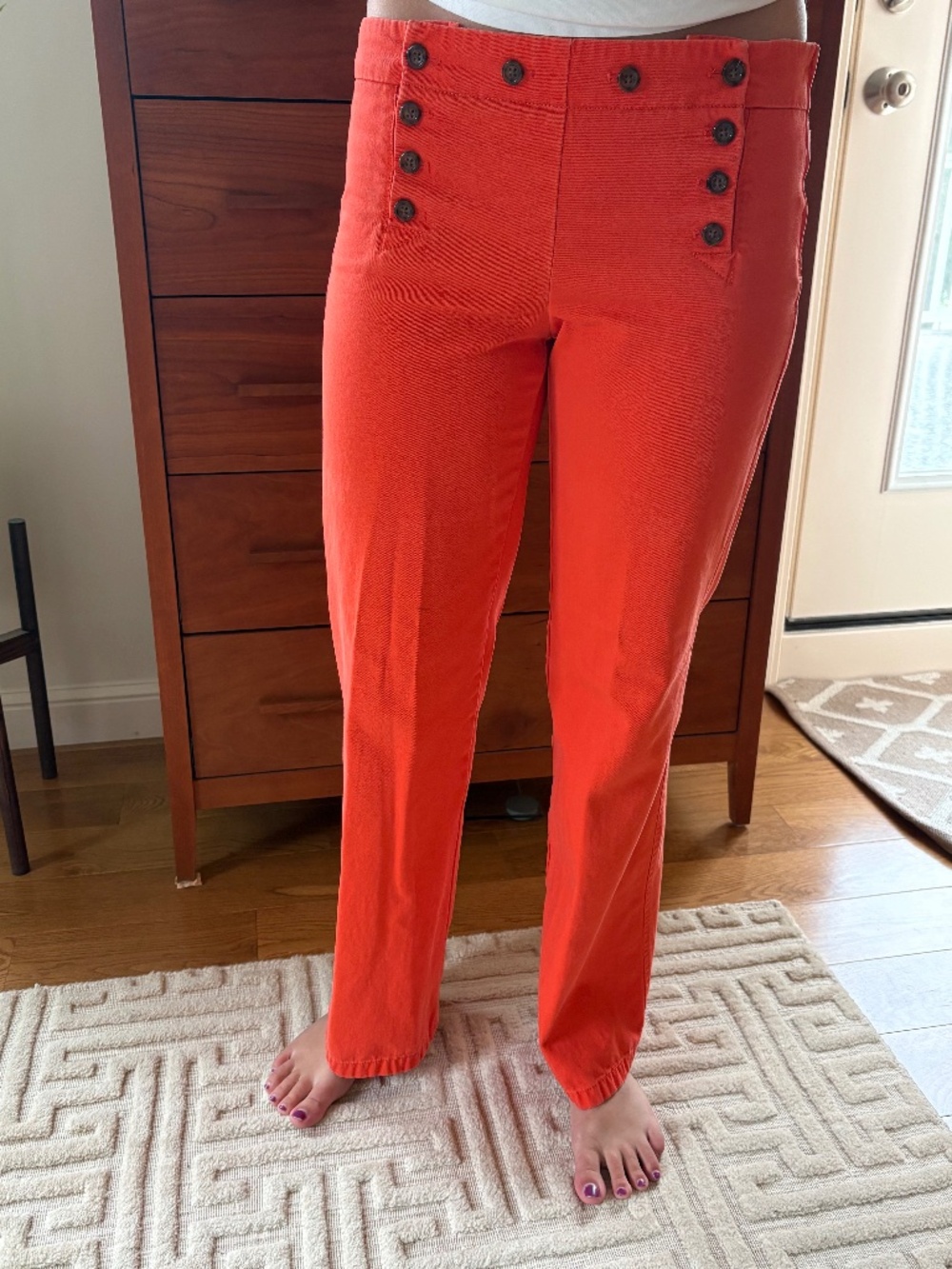 Vintage J. Crew Orange Sailor Pants Size 6